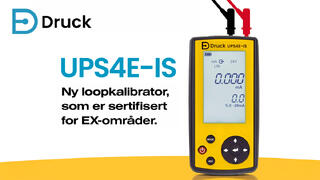 Nå er den endelig her!  Ex-versjonen av den nye UPS4E mA sløyfekalibratoren fra Druck er nå endelig klar for markedet!

